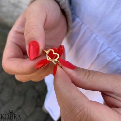 "Lovella" 18 karat forgyldt hjerte ring