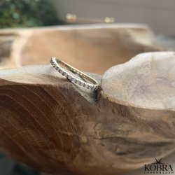 "Hawaii" 18 carat gold plated ring with white stones