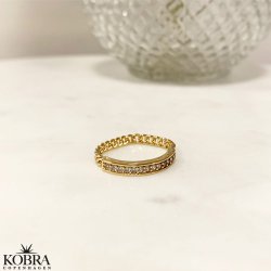 "Cassidy" guld ring med sten og kde