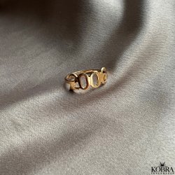 "Soho" handmade YOUR number ring in gold