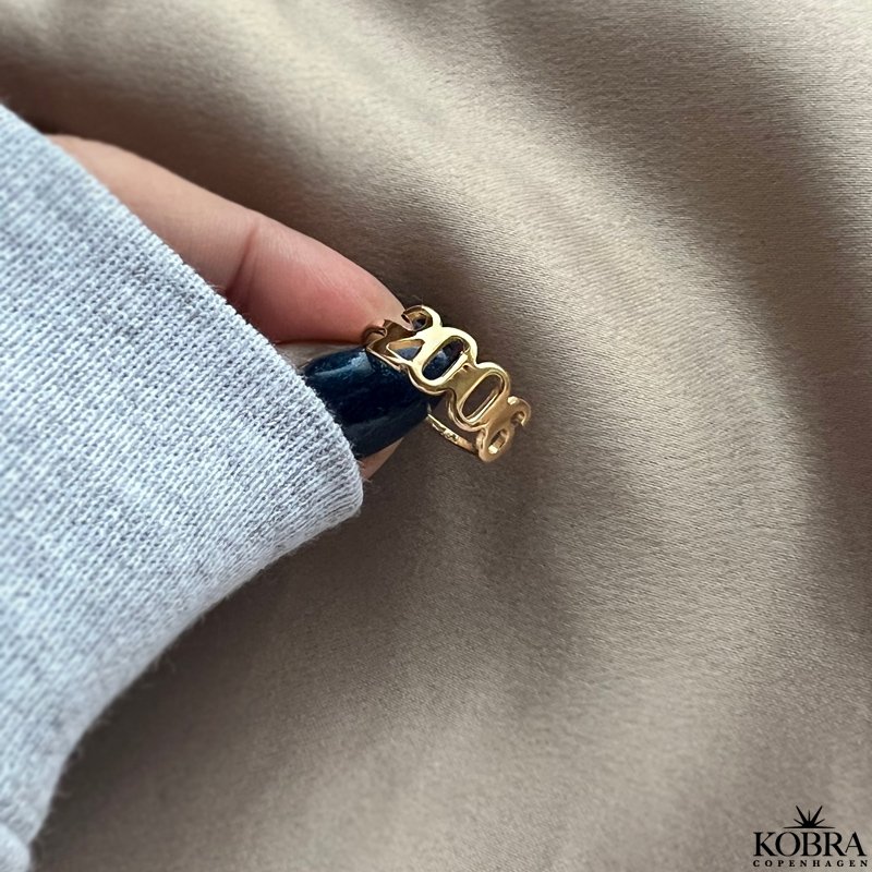 "Soho" handmade YOUR number ring in gold