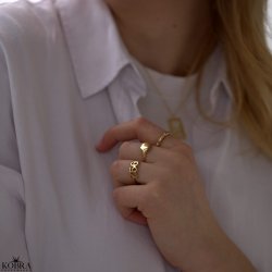 "Soho" handmade YOUR number ring in gold
