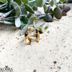 Wonderful "World" ring i 18 karat forgyldt