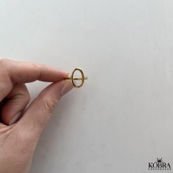 "Cyrus" 18 karat forgyldt oval ring