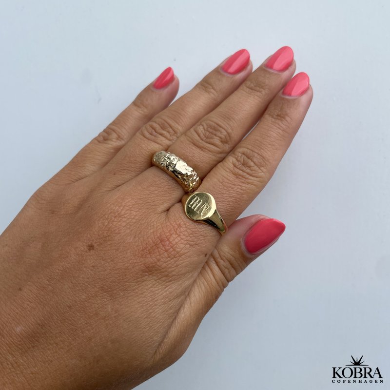 "Jagger" organisk chunky guld ring