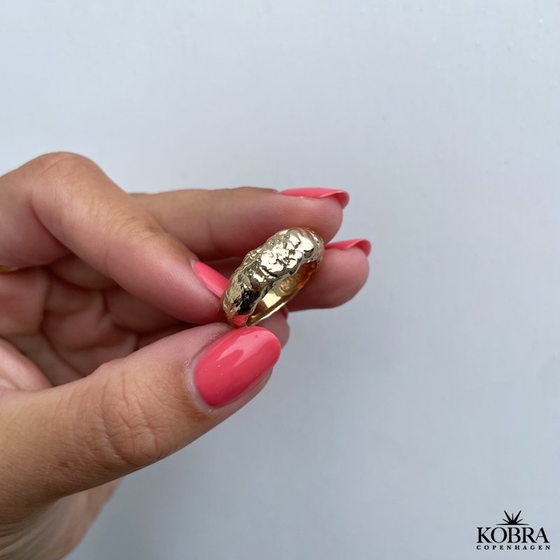 "Jagger" organisk chunky guld ring