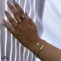 "Harlekin" 18 karat forgyldt ring, med personlig gravering