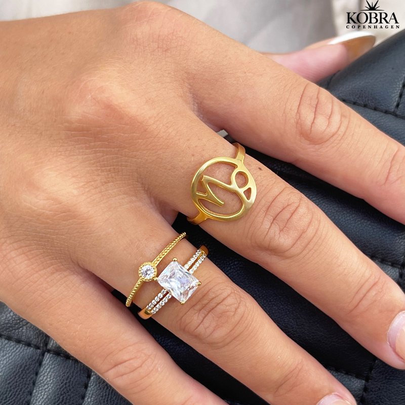  "Hoshi" 18 karat forgyldt stjernetegns ring