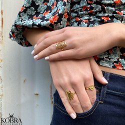 "Empire" 18 carat goldplated handmade ring