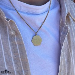 "Ryan" guld halskde til mnd med gravering samt panzer kde