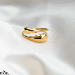 "Boa" slangeformet ring i guld