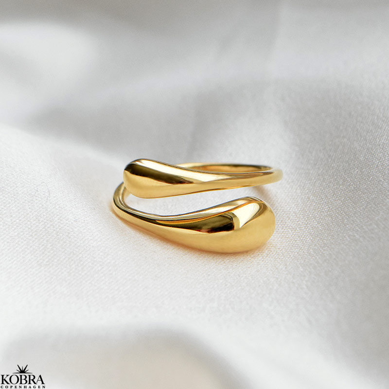 "Boa" slangeformet ring i guld