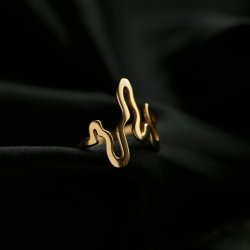 "Nagini" 18 carat gold plated snake ring