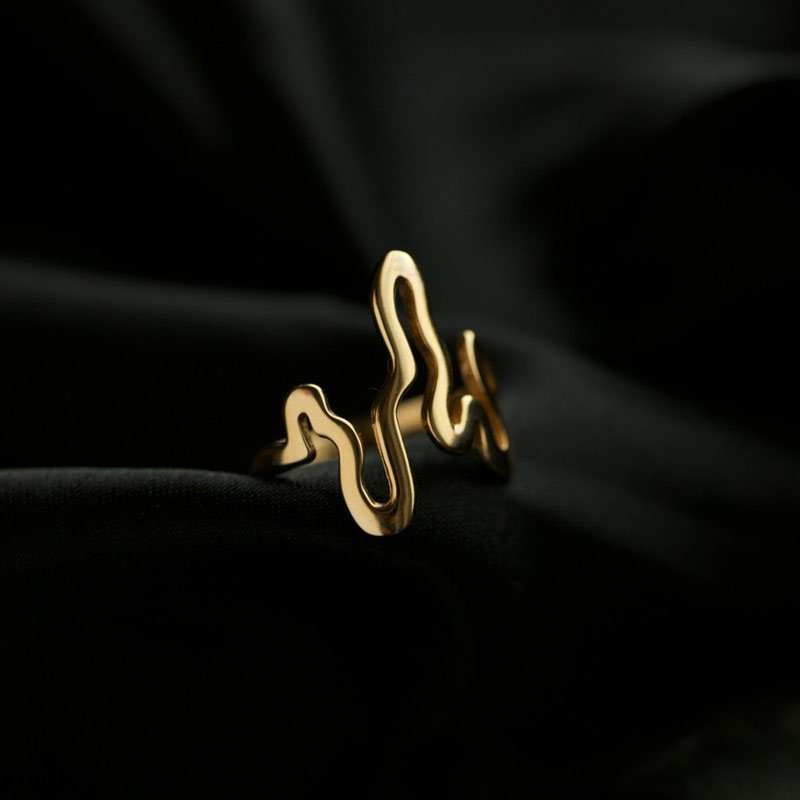 "Nagini" 18 carat gold plated snake ring