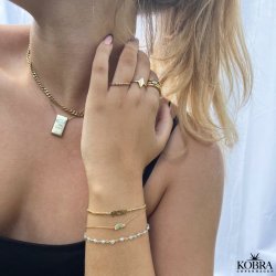 "Harlekin" 18 karat forgyldt ring, med personlig gravering