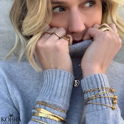 "Payton" guld armbnd med gravering