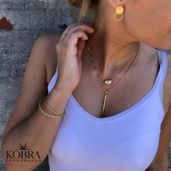 "Serena" 14 karat forgyldt armbnd med sm led