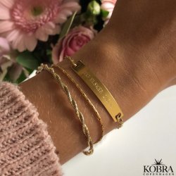 "Serena" 14 karat forgyldt armbnd med sm led