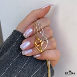 "Soulmate" girlfriend necklace with heart