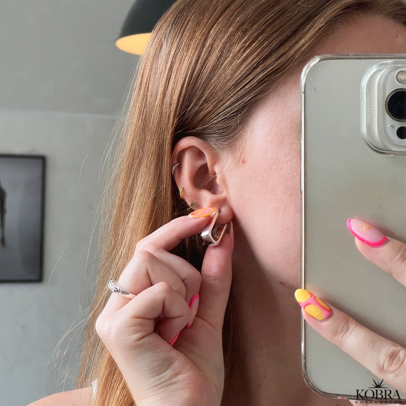 "Sadie" chunky kantede slv reringe