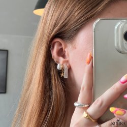 "Sadie" chunky kantede slv reringe