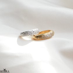 "Nova Moon" chunky slv ring med sten