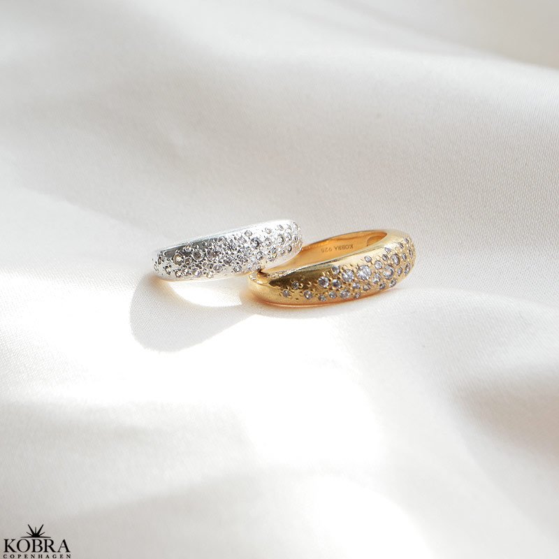 "Nova Moon" chunky slv ring med sten