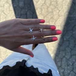 "Sea Star" guld reringe med sstjerner