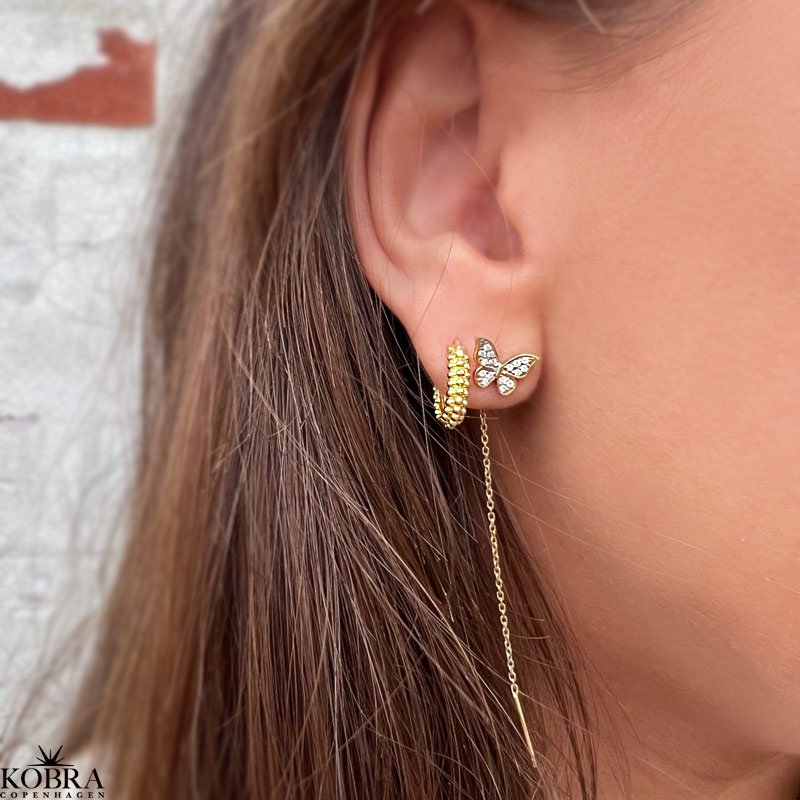 "Maddie" Sommerfugle guld reringe med trde