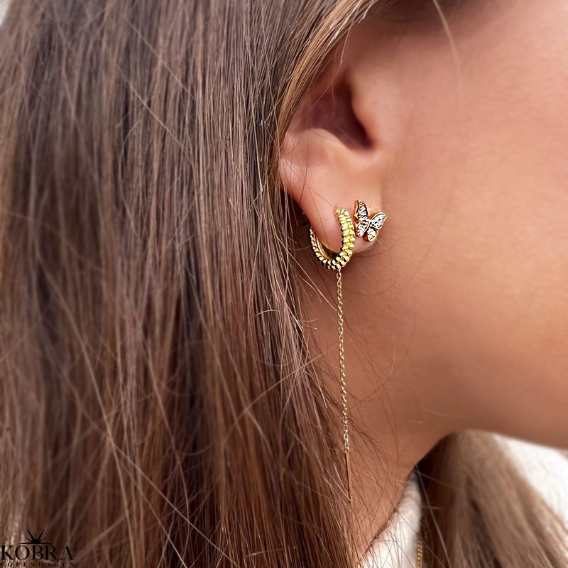 "Maddie" Sommerfugle guld reringe med trde