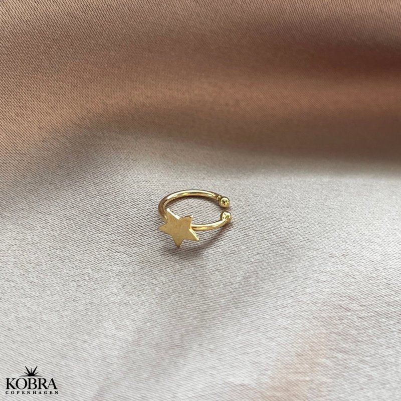 "Little star" earcuff i 18 karat forgyldt