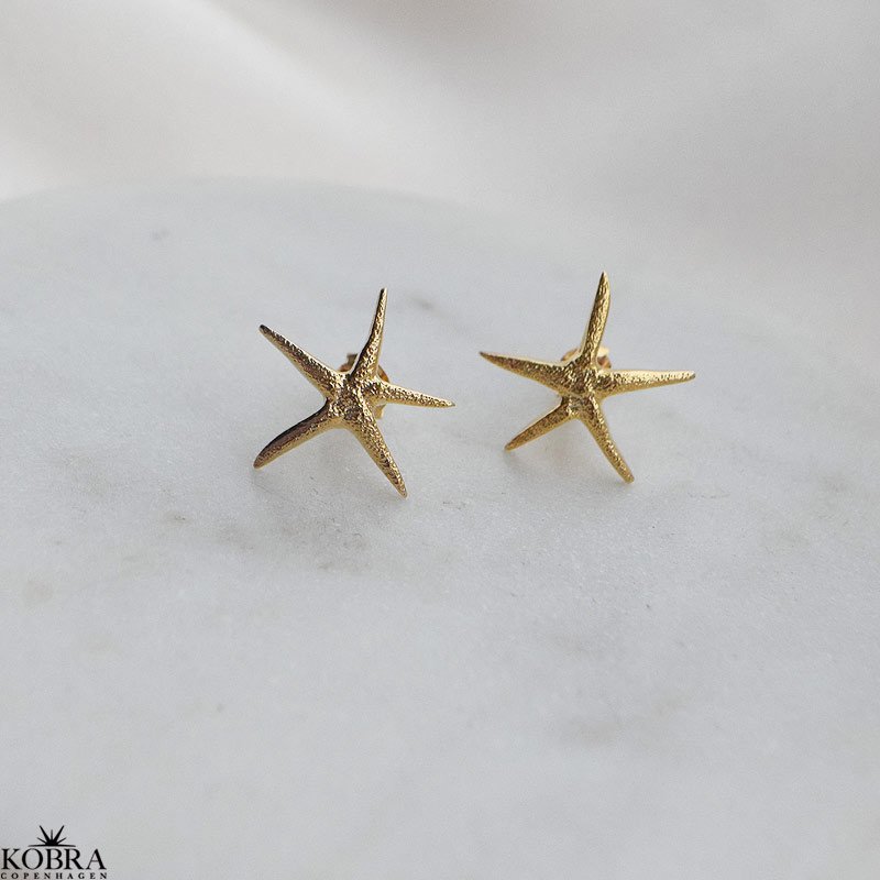 "Sea Star" guld reringe med sstjerner