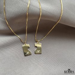 "Together forever" hjerte halskde i guld