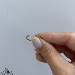 "Kikki" Hjertering med kde  18 k forgyldt