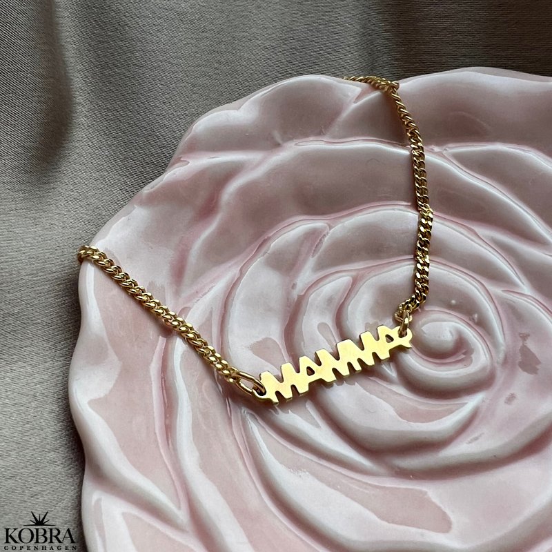 "Mamma" forgyldt armbnd med 2 mm. panzerkde