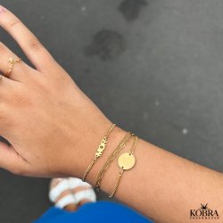 "Bowie" 18 karat forgyldt 2i1 armbnd