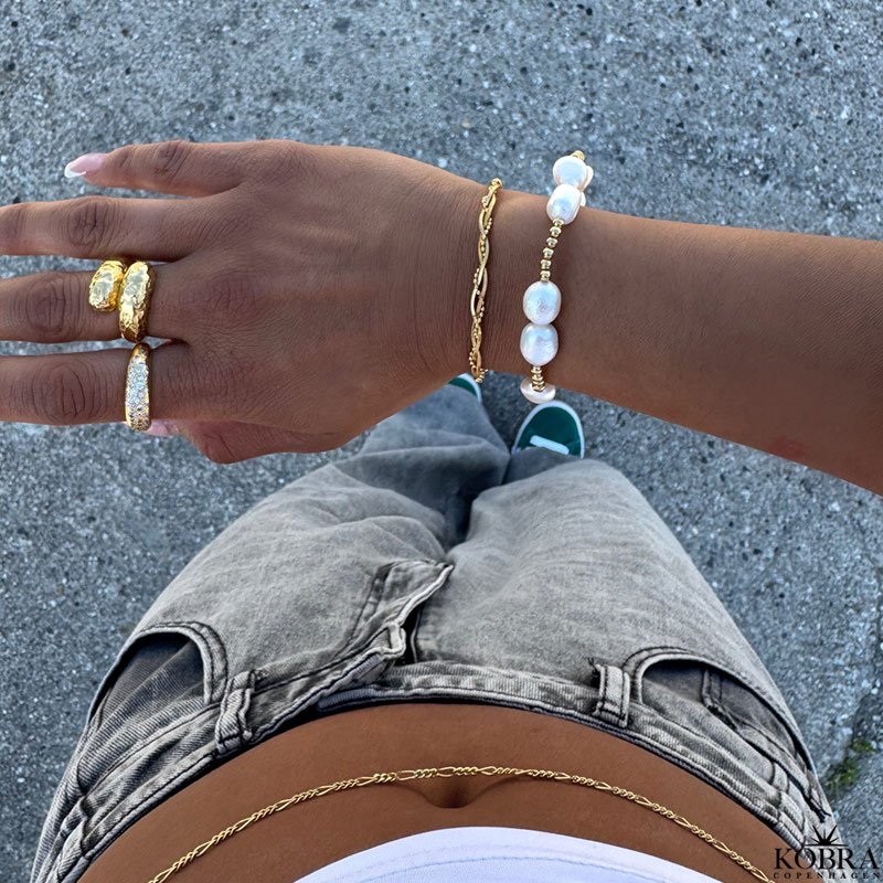 "Belli" chunky hammerslet guldring