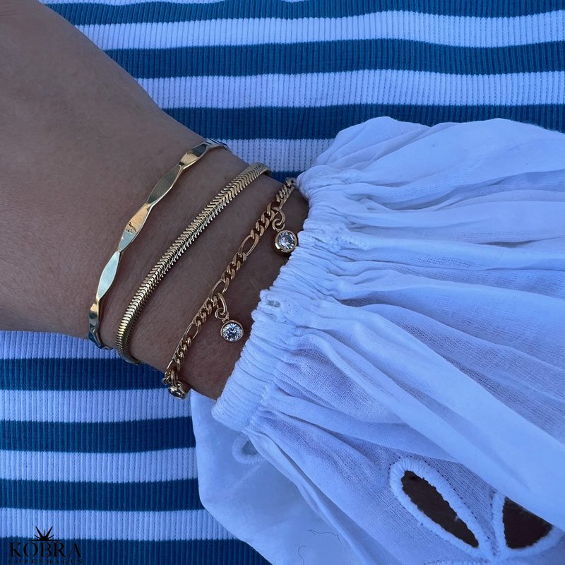 "Nikoline" 18 karat forgyldt armbnd / arm cuff