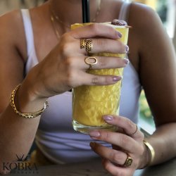 "Cyrus" 18 karat forgyldt oval ring