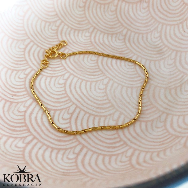 "Serena" 14 karat forgyldt armbnd med sm led
