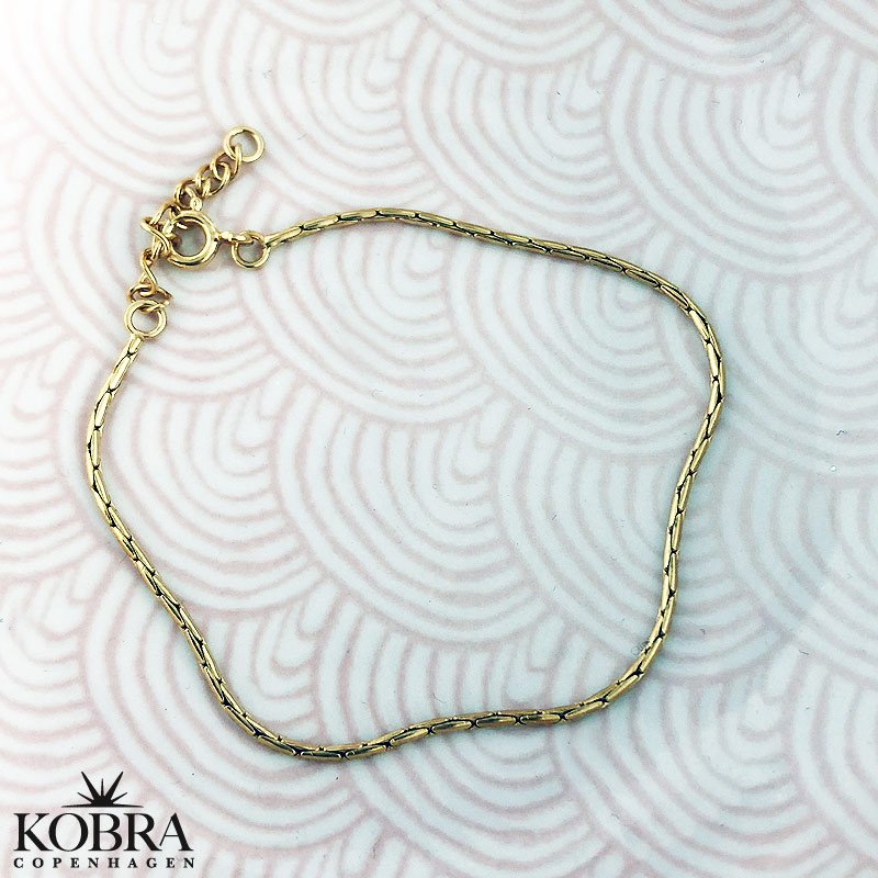 "Serena" 14 karat forgyldt armbnd med sm led