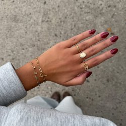 "Dazzling" Gold Plated Ring with Engraving � 18K Sterling Silver &amp; White Stones