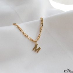 "Soho" 18 carat gold plated bracelet with handmade letter