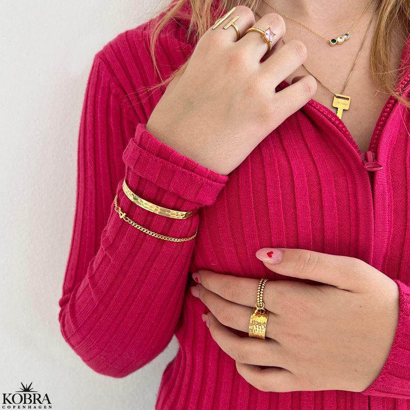 "Brazil" gold-plated necklace with colored stones