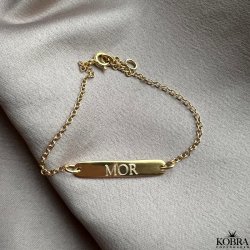 "Moment" guld armbnd med din gravering