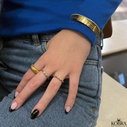 "Spencer" 14 carat gold plated bracelet including personalized engraving