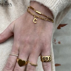 "Hawaii" 18 carat gold plated ring with white stones