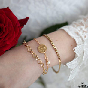Konfirmationssmykke - guld armbnd med din indgravering