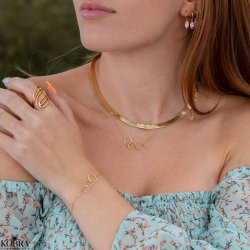 "Mason" hunky gold herringbone chain