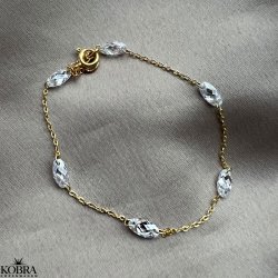 "Kimberly" gold bracelet with zirconia stones